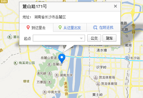 湖南大學(xué)自考辦地圖
